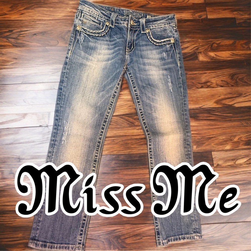 Miss Me Bootcut Jeans Size 28 vintage  36B Cross Embellished